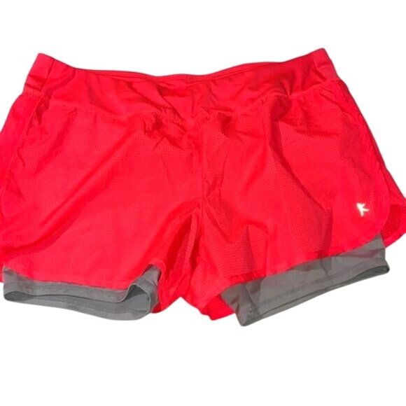 Danskin Now Semi-Fitted Glow Orange Athletic Shorts L - Picture 1 of 7